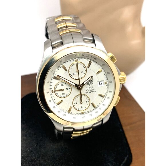 Tag Heuer Men's Watch CJF2150 Swiss Automatic Chronograph 18k Yellow Gold Steel - Picture 16 of 16